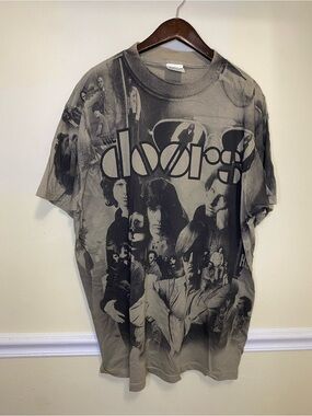90's The Doors Jim Morrison All Over Print AOP Winterland Rock Band T-Shirt XL